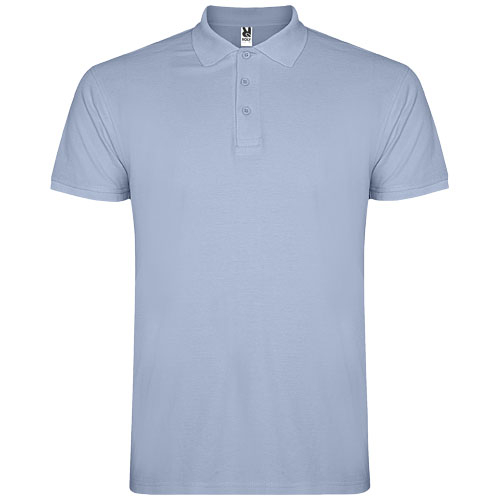 Polo pour homme coton 200gr personnalisé Star ROLY Bleu zen